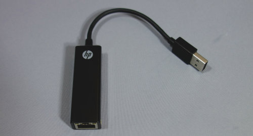 「HP OMEN 15-5000」は、もちろん、Wi-Fi（IEEE802.11ac/a/b/g/n）が標準で付属しているので、この「HP USB Ethernetアダプター」を使わなくてもネット接続は可能です