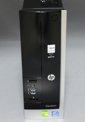 HPの400-520jpは、フロント部分が光沢のあるブラック